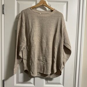 Uniqlo Waffle Crewneck - Oatmeal